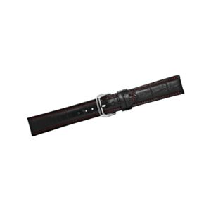 Pasek do zegarka - Skóra 20 mm 20K1 Czarno-Czerwony