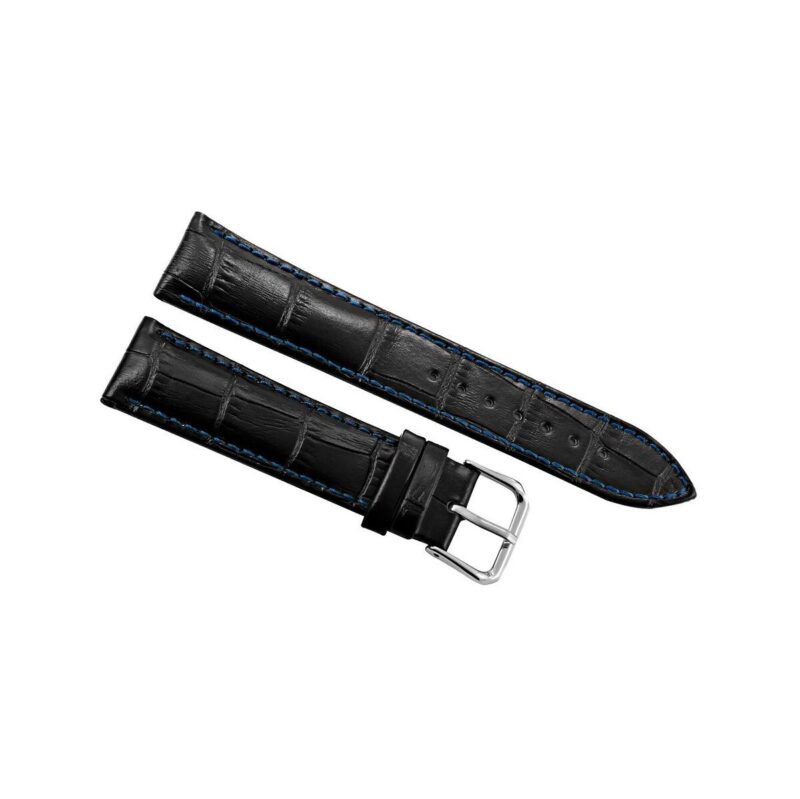 Pasek do zegarka - Skóra 20 mm 20K11 Czarno-Niebieski