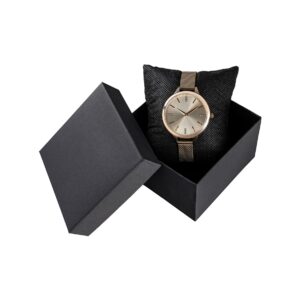 Pudełko na zegarek gładkie - Czarne
