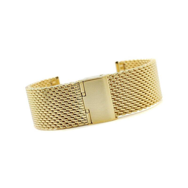 34_2_max Bransoleta - Siatka Mesh Gold PVD 22 mm gr. 2,2 mm