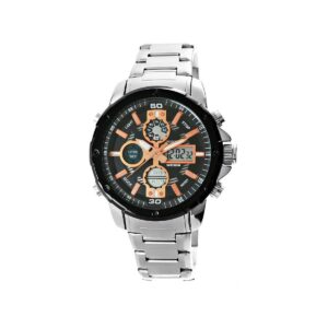 Zegarek Męski Perfect A8026B-1 Dual Time Iluminacja i Fluorescencja