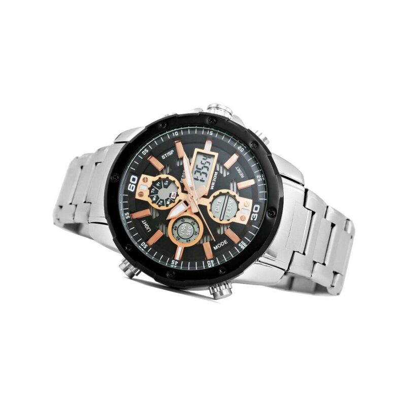 Zegarek Męski Perfect A8026B-1 Dual Time Iluminacja i Fluorescencja