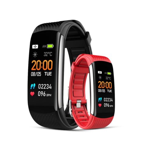 Smartwatch GIEWONT Czarno Czerwony 2 Paski GW200-1