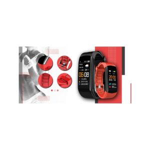 Smartwatch GIEWONT Czarno Czerwony 2 Paski GW200-1