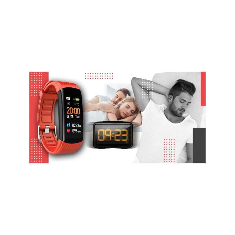 Smartwatch GIEWONT Czarno Czerwony 2 Paski GW200-1