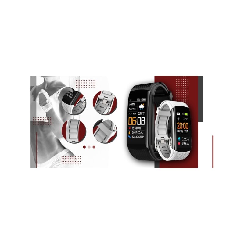 Smartwatch GIEWONT Czarno Biały 2 Paski GW200-2