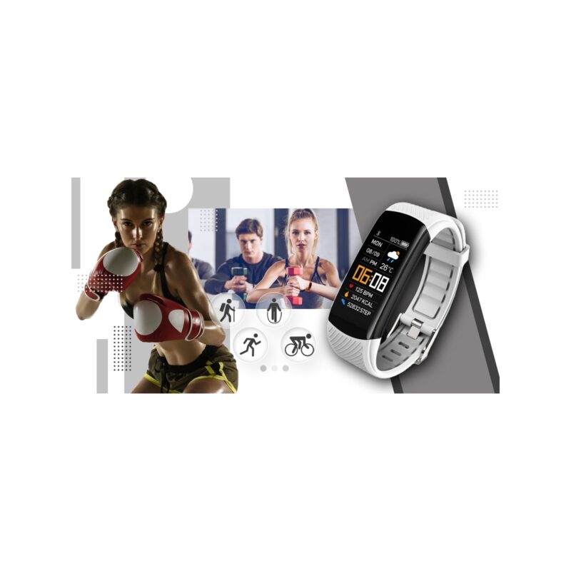 Smartwatch GIEWONT Czarno Biały 2 Paski GW200-2