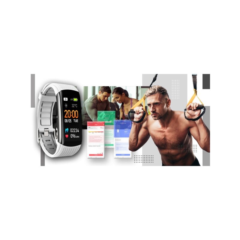 Smartwatch GIEWONT Czarno Biały 2 Paski GW200-2