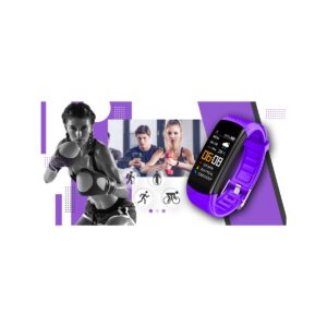 Smartwatch GIEWONT Czarno Fioletowy 2 Paski GW200-3