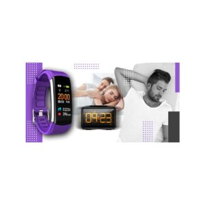 Smartwatch GIEWONT Czarno Fioletowy 2 Paski GW200-3