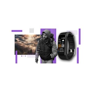 Smartwatch GIEWONT Czarno Fioletowy 2 Paski GW200-3