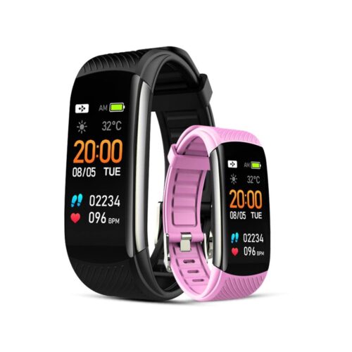 Smartwatch GIEWONT Czarno Różowy 2 Paski GW200-4