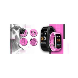 Smartwatch GIEWONT Czarno Różowy 2 Paski GW200-4