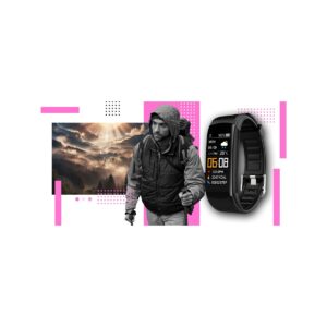 Smartwatch GIEWONT Czarno Różowy 2 Paski GW200-4