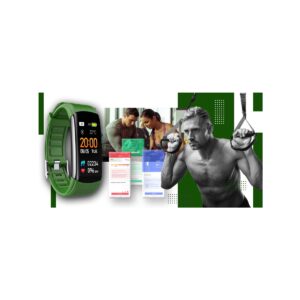 Smartwatch GIEWONT Czarno Zielony 2 Paski GW200-5