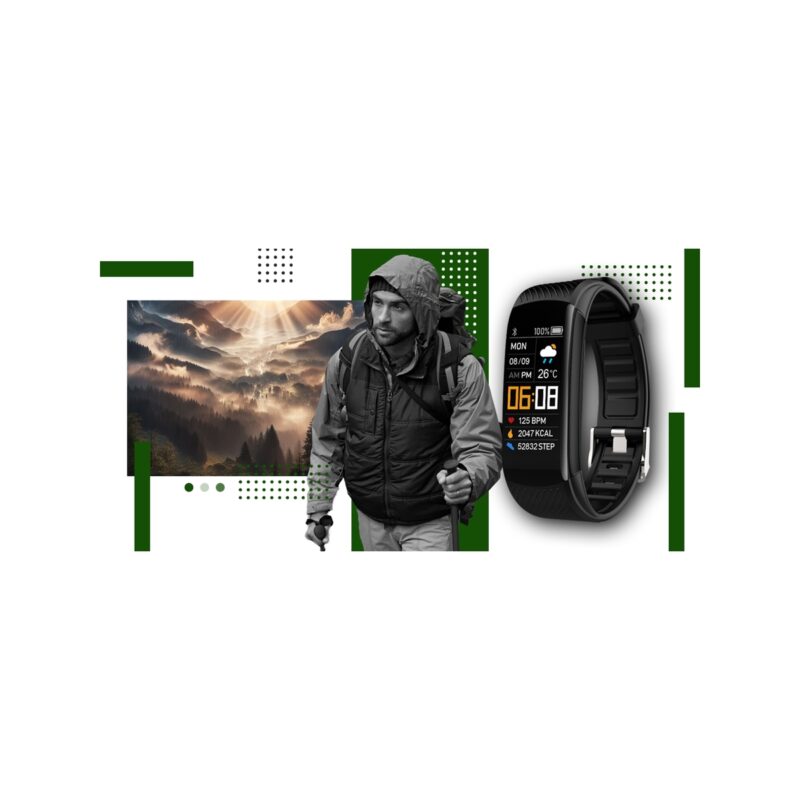 Smartwatch GIEWONT Czarno Zielony 2 Paski GW200-5