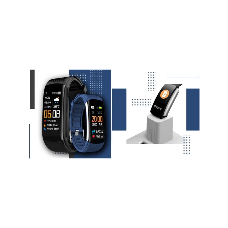 Smartwatch GIEWONT Czarno Granatowy 2 Paski GW200-6