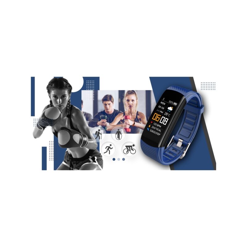 Smartwatch GIEWONT Czarno Granatowy 2 Paski GW200-6