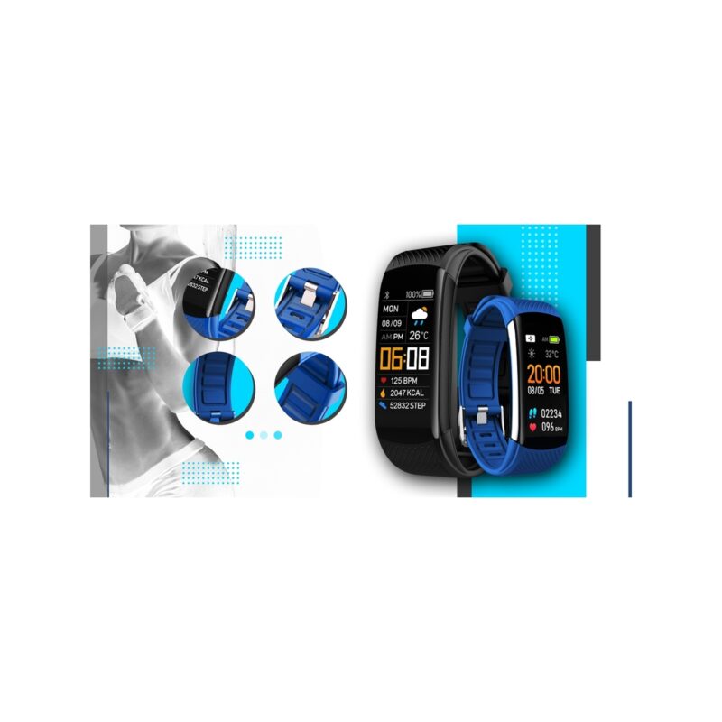 49_87_41_max Smartwatch GIEWONT Czarno Niebieski 2 Paski GW200-7