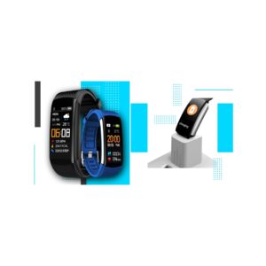 49_87_42_max Smartwatch GIEWONT Czarno Niebieski 2 Paski GW200-7