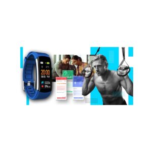 49_87_45_max Smartwatch GIEWONT Czarno Niebieski 2 Paski GW200-7