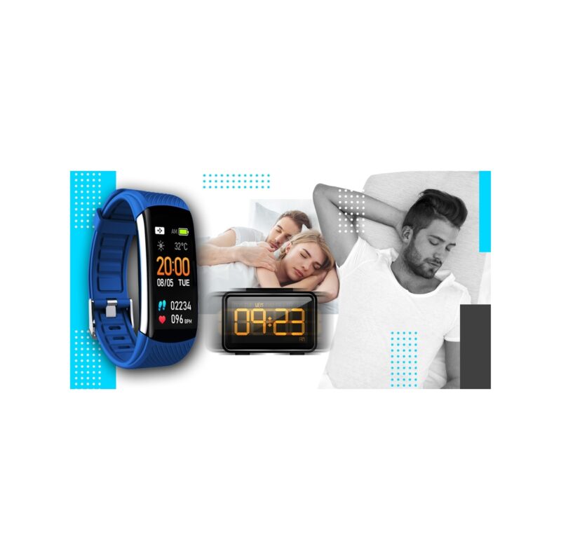 49_87_48_max Smartwatch GIEWONT Czarno Niebieski 2 Paski GW200-7