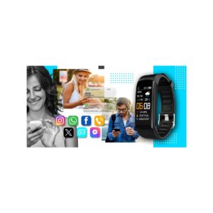 49_87_49_max Smartwatch GIEWONT Czarno Niebieski 2 Paski GW200-7