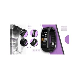 Smartwatch GIEWONT Czarno Jasnofioletowy 2 Paski GW200-8