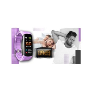 Smartwatch GIEWONT Czarno Jasnofioletowy 2 Paski GW200-8