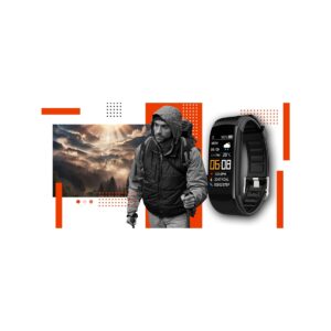 51_85_85_max Smartwatch GIEWONT Czarno Pomarańczowy 2 Paski GW200-9