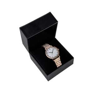 Pudełko na zegarek eko skóra czarno-czerwone PBES-1