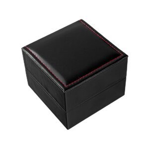 Pudełko na zegarek eko skóra czarno-czerwone PBES-1