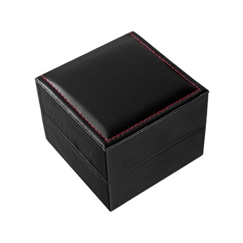 Pudełko na zegarek eko skóra czarno-czerwone PBES-1