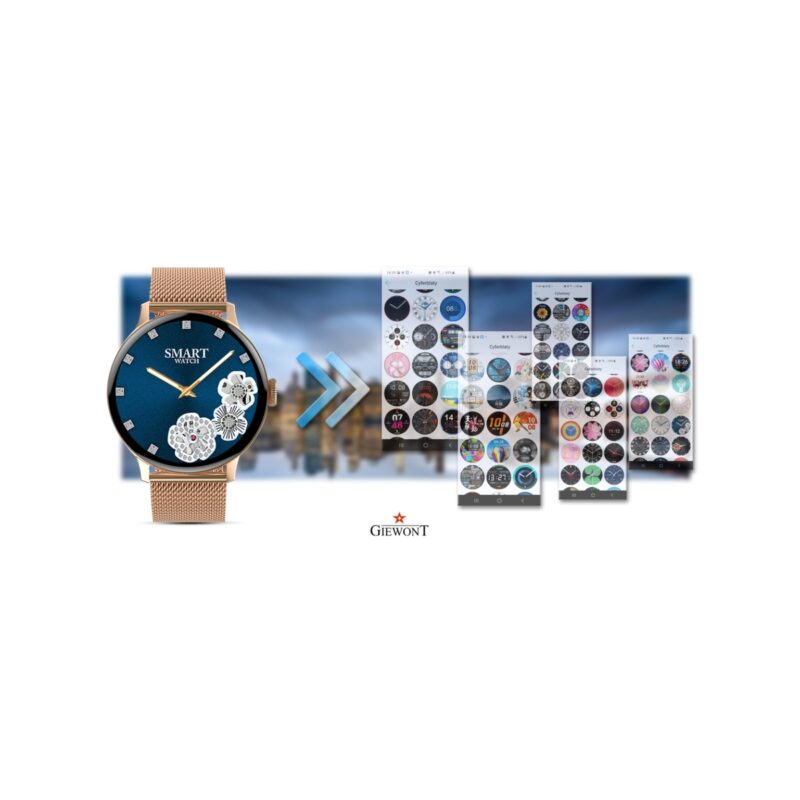 Smartwatch Damski GIEWONT Różowe Złoto GW330-1