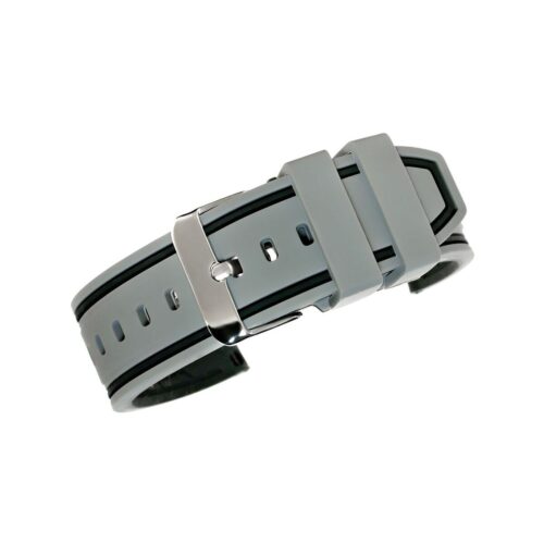 Pasek silikonowy SZARO-CZARNY U14-22-6