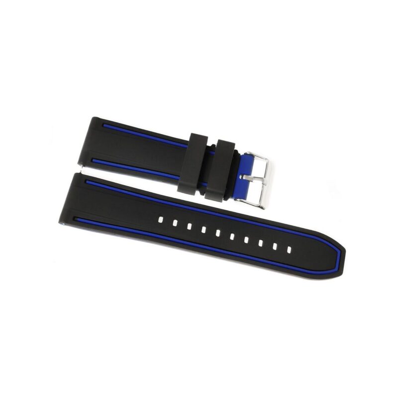 Pasek silikonowy CZARNO-GRANATOWY U14-22-8