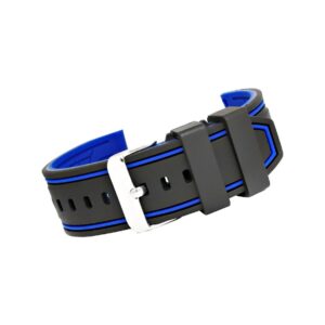 Pasek silikonowy CZARNO-GRANATOWY U14-22-8