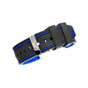 Pasek silikonowy CZARNO-GRANATOWY U14-22-8