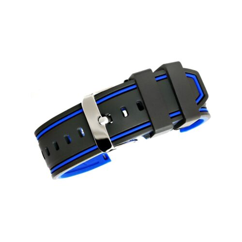 Pasek silikonowy CZARNO-GRANATOWY U14-22-8