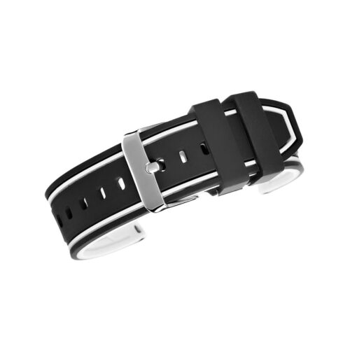 Pasek silikonowy CZARNO-BIAŁY U14-20-1