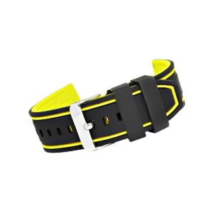 Pasek silikonowy CZARNO-ŻÓŁTY U14-20-2