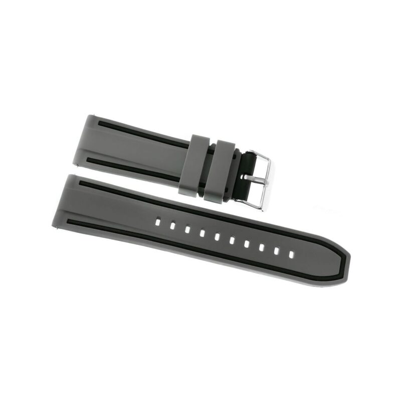 Pasek silikonowy SZARO-CZARNY U14-20-6
