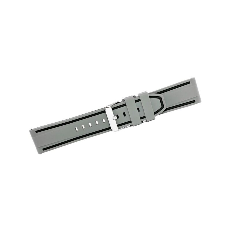 Pasek silikonowy SZARO-CZARNY U14-20-6