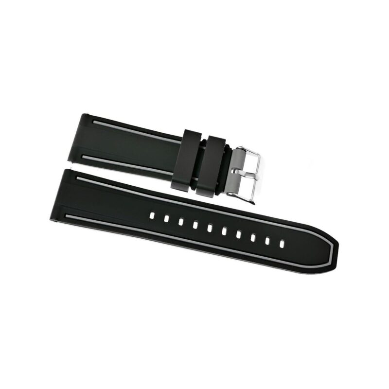 Pasek silikonowy CZARNO-SZARY U14-20-9