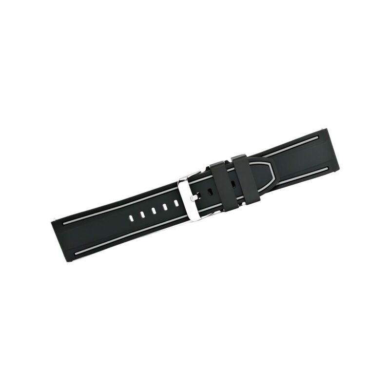 Pasek silikonowy CZARNO-SZARY U14-20-9