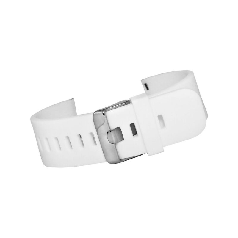 Pasek silikonowy BIAŁO-SREBRNY U15-22-5