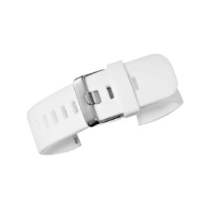 Pasek silikonowy BIAŁO-SREBRNY U15-22-5