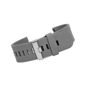 Pasek silikonowy SZARO-SREBRNY U15-22-6