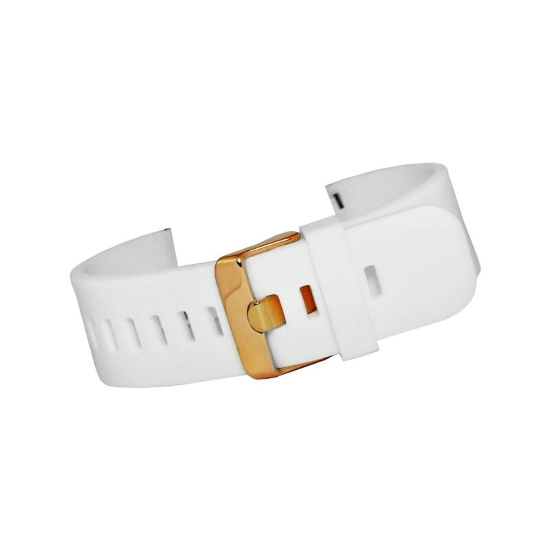 Pasek silikonowy BIAŁY-RÓŻOWE ZŁOTO U15-20-4