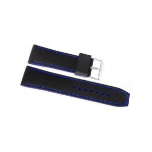 Pasek silikonowy CZARNO-GRANATOWY U17-22-4